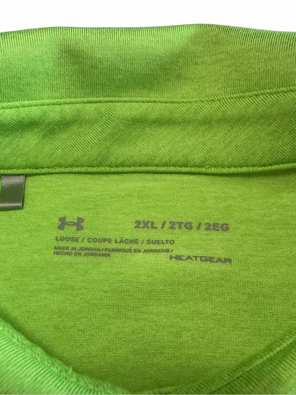 Super Nice 90s y2k style Golf polo Under Armour HeatGear Men's 2XL moisture wick - Picture 4 of 6